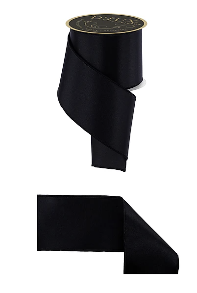 a black ribbon with a gold label.