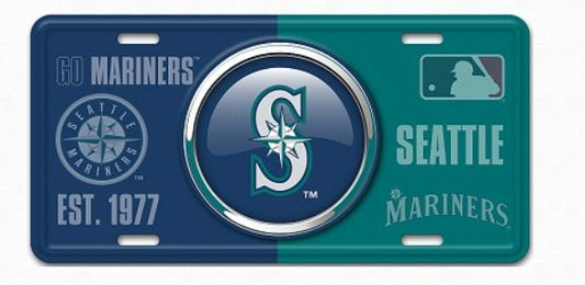 a seattle mariners license plate with the seattle mariners on it