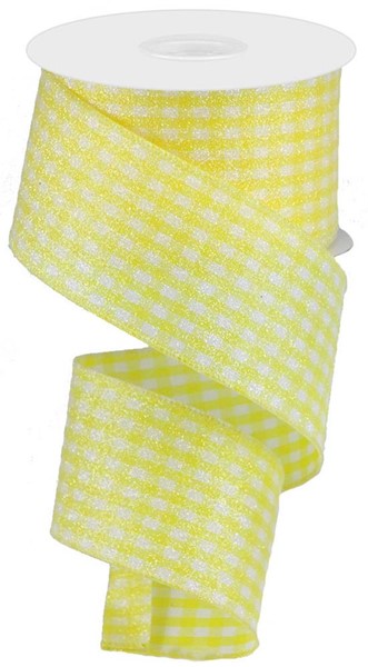 a yellow and white checkered ribbon on a white background