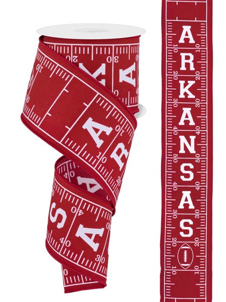 a measuring tape with the word arkansas printed on it