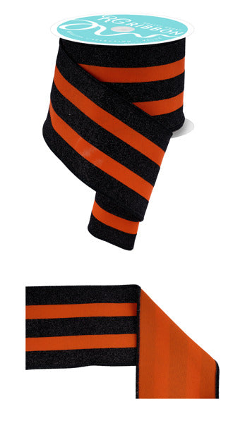 a black and orange striped fabric, which appears to be a decorative piece. The fabric is displayed in two different ways: one is a close-up view of the fabric, and the other is a larger, more abstract representation of the fabric.