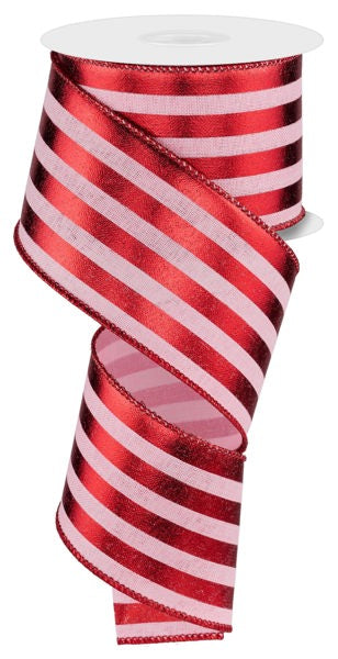 a red and white striped ribbon on a white background