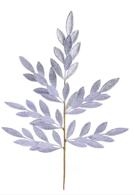 A branch with multiple purple leaves, resembling a plant or tree.