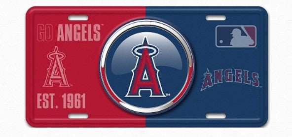 a los angeles angels license plate with the word los angels on it