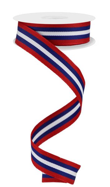 a red, white, and blue ribbon with a red, white, and blue