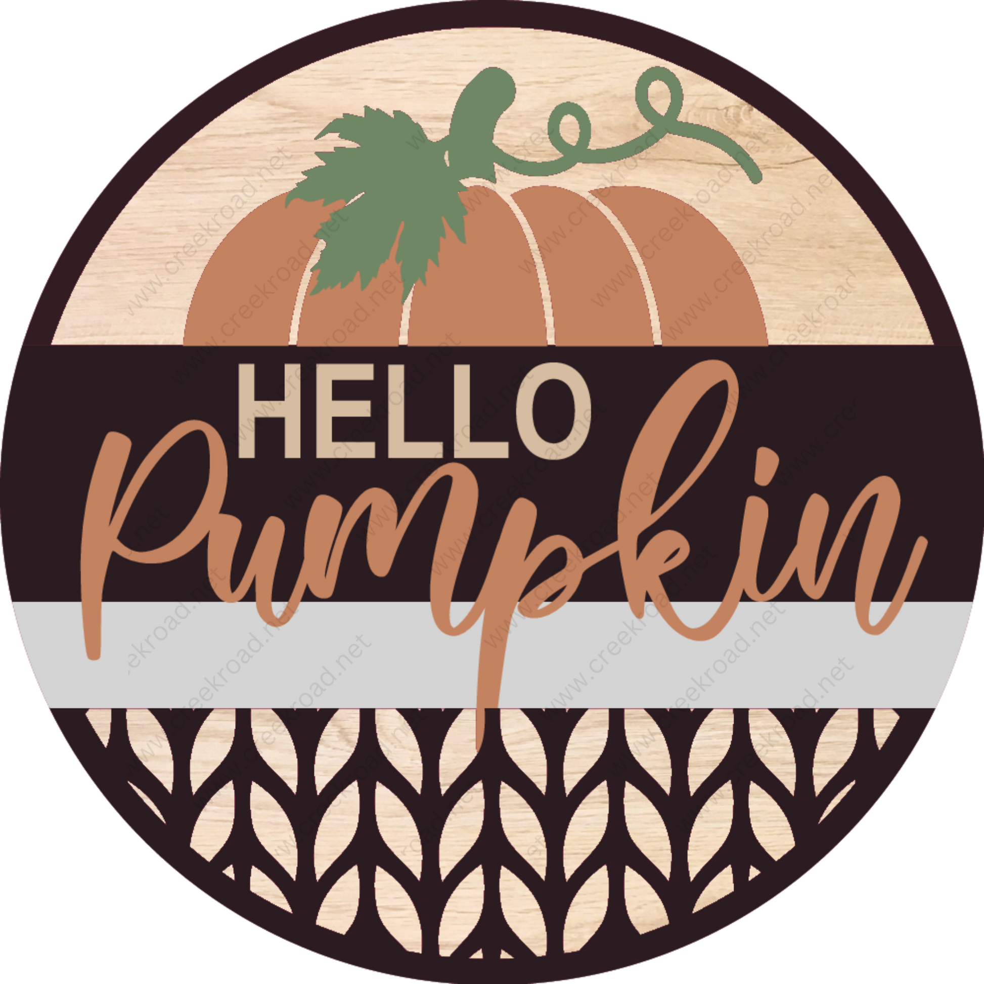 a wooden sign that says hello pumpkin