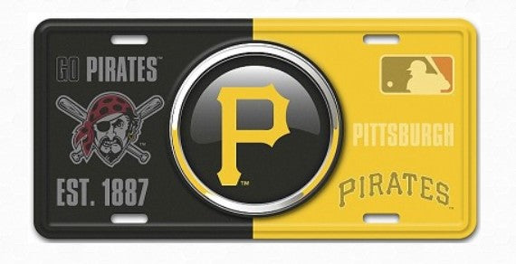 a pittsburgh pirates license plate is shown