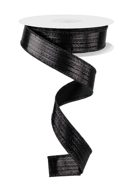 a black ribbon on a white background