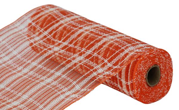 a roll of red and white checkered fabric