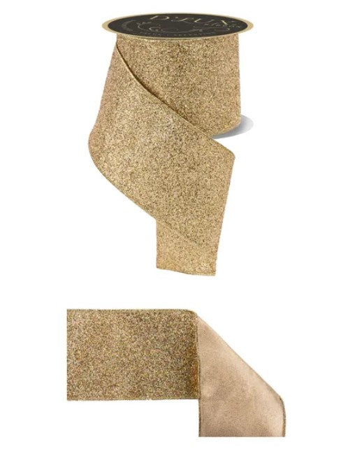 a gold glittery ribbon.