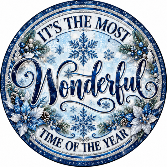 It's The Most Wonderful Time Of The Year Wreath Sign