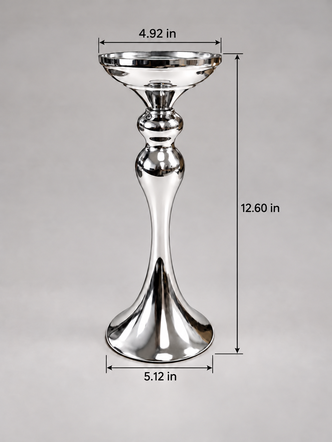 Candlestick-Silver-European style Candle Holder-CRD-1113