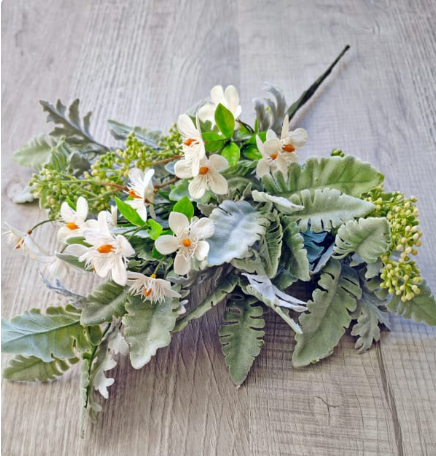 Dusty Miller Flower Bush, 19" Sage Green/Whitle-E6424464