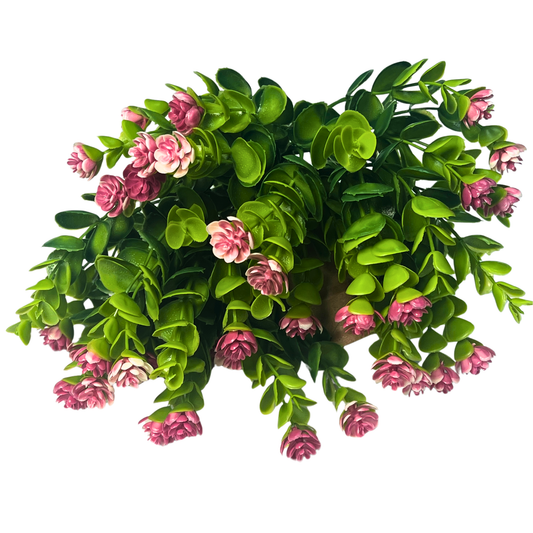 Eucalyptus/Flower Bush 12.5" Pink-UV-E64261836