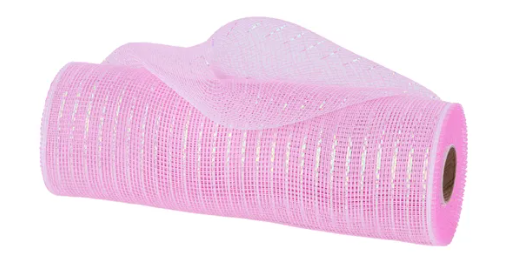 10.25" x 10yd Irid Foil Mesh-Irid Pastel Pink/White-RE8501E3