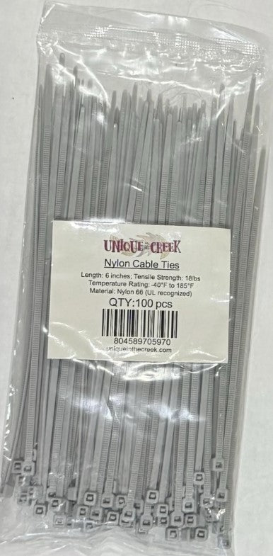 Nylon Cable Ties-UITC-100 pcs.-UITCGREYZPT