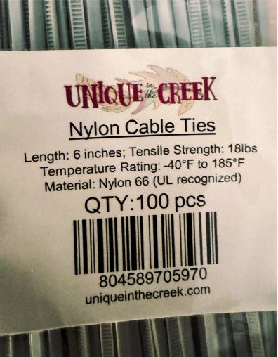 Nylon Cable Ties-UITC-100 pcs.-UITCGREYZPT
