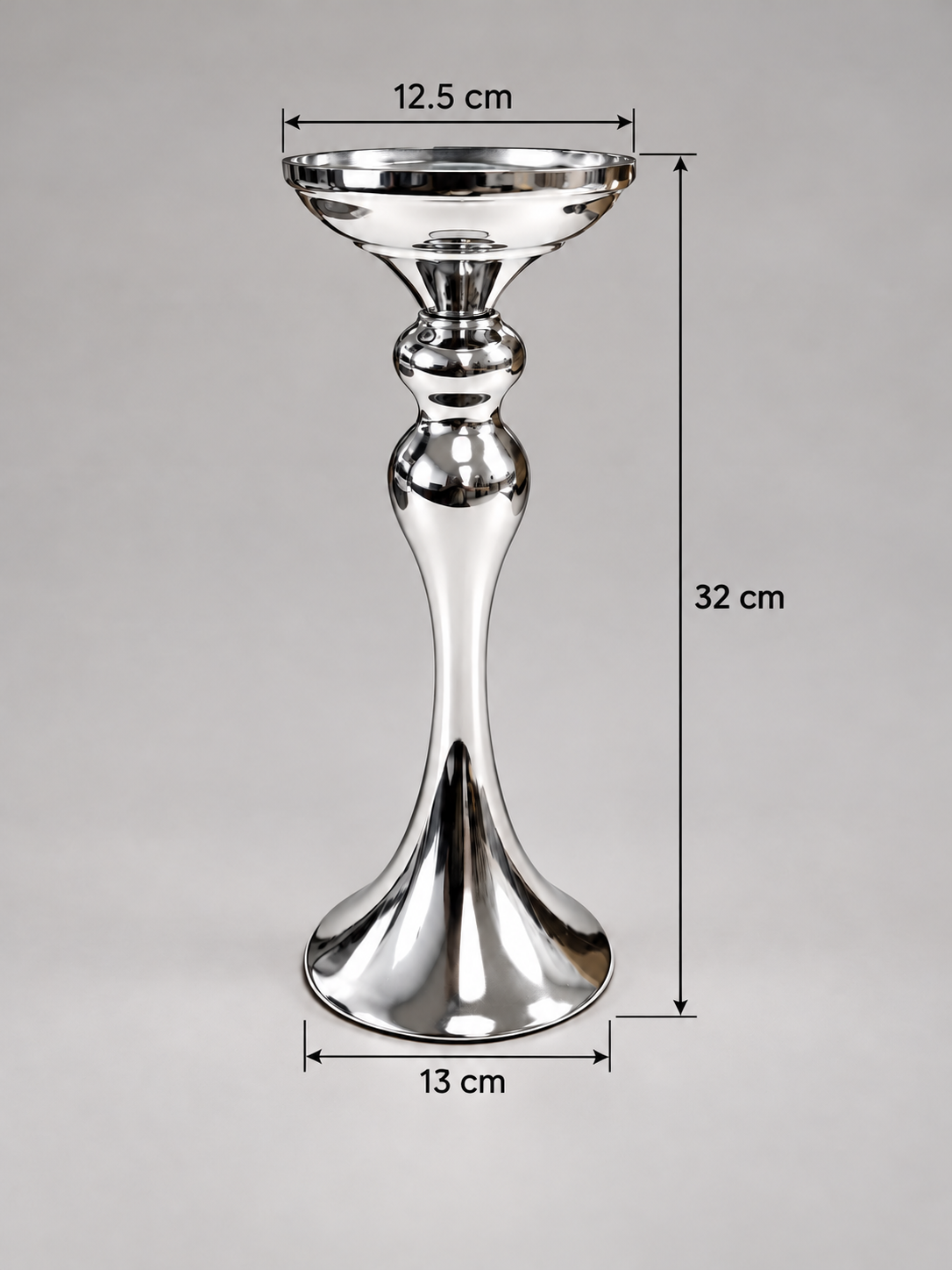 Candlestick-Silver-European style Candle Holder-CRD-1113