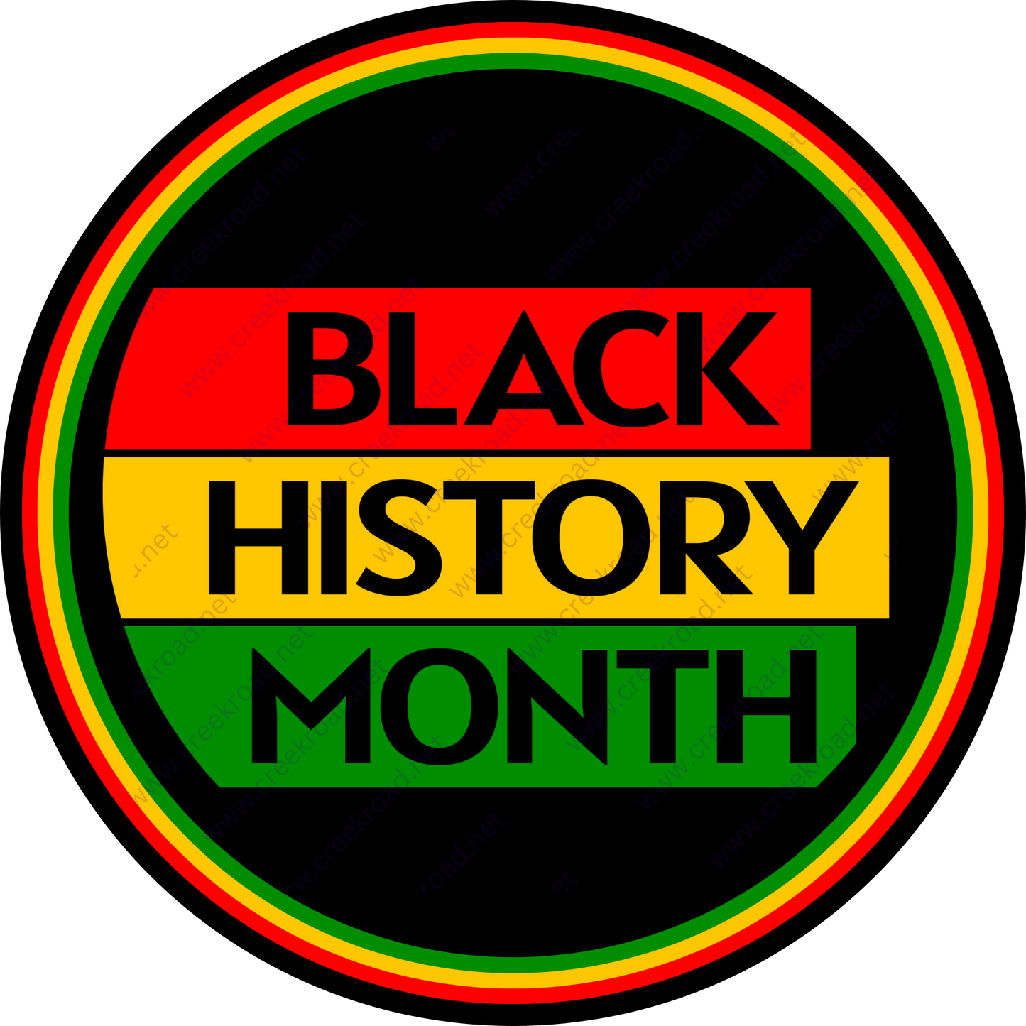 a black history month sticker on a white background