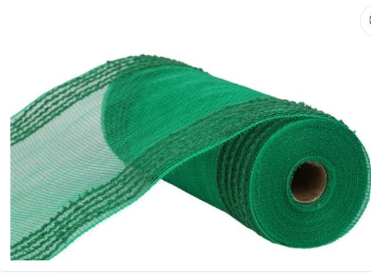 A roll of green mesh material with a textured surface.