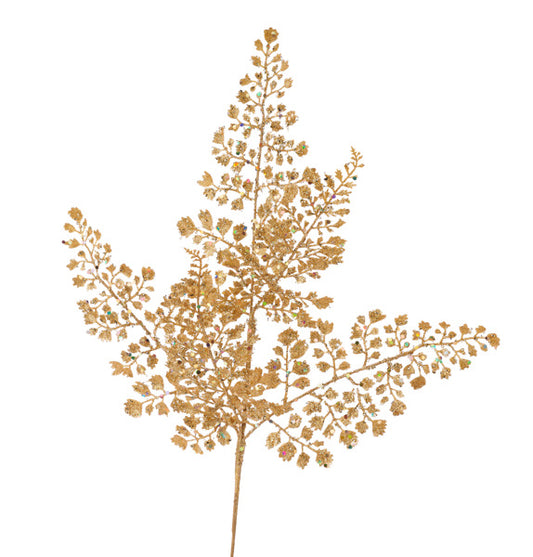 a golden, leafy plant with intricate, detailed patterns.
