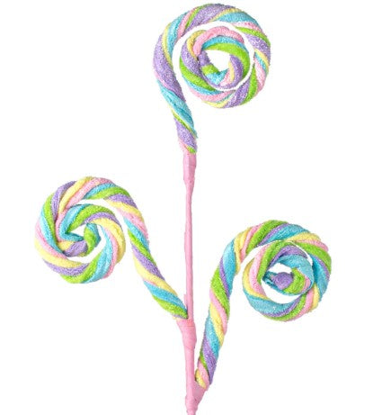a drawing of two lollipops on a white background