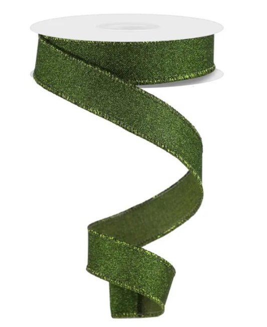 A green glittery ribbon is shown in the image.