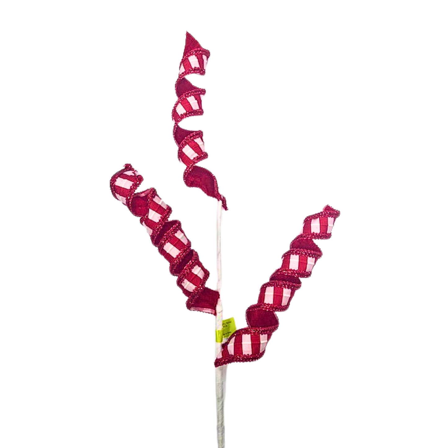 a red and white checkered cake topper on a stick