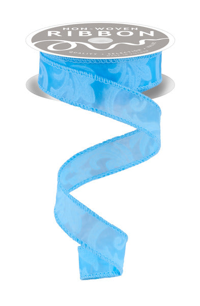 A blue ribbon with a non-woven label, indicating it is a non-woven ribbon.