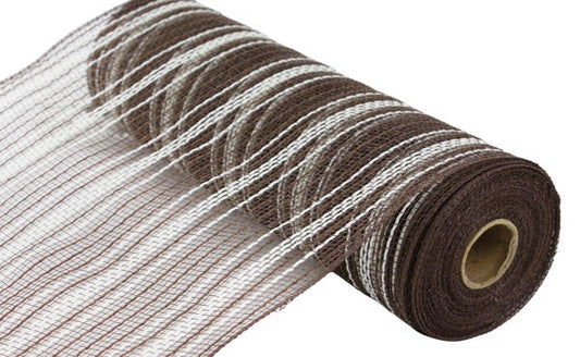 a roll of brown and white wire mesh