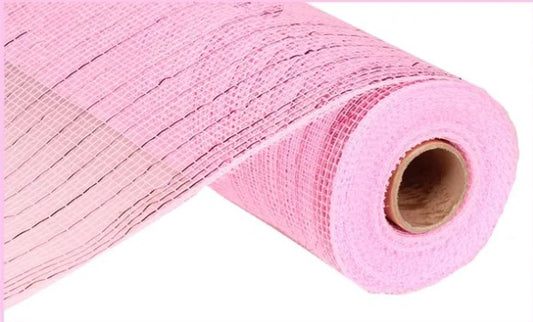 A roll of pink mesh or fabric with a grid pattern, possibly used for decorative purposes.