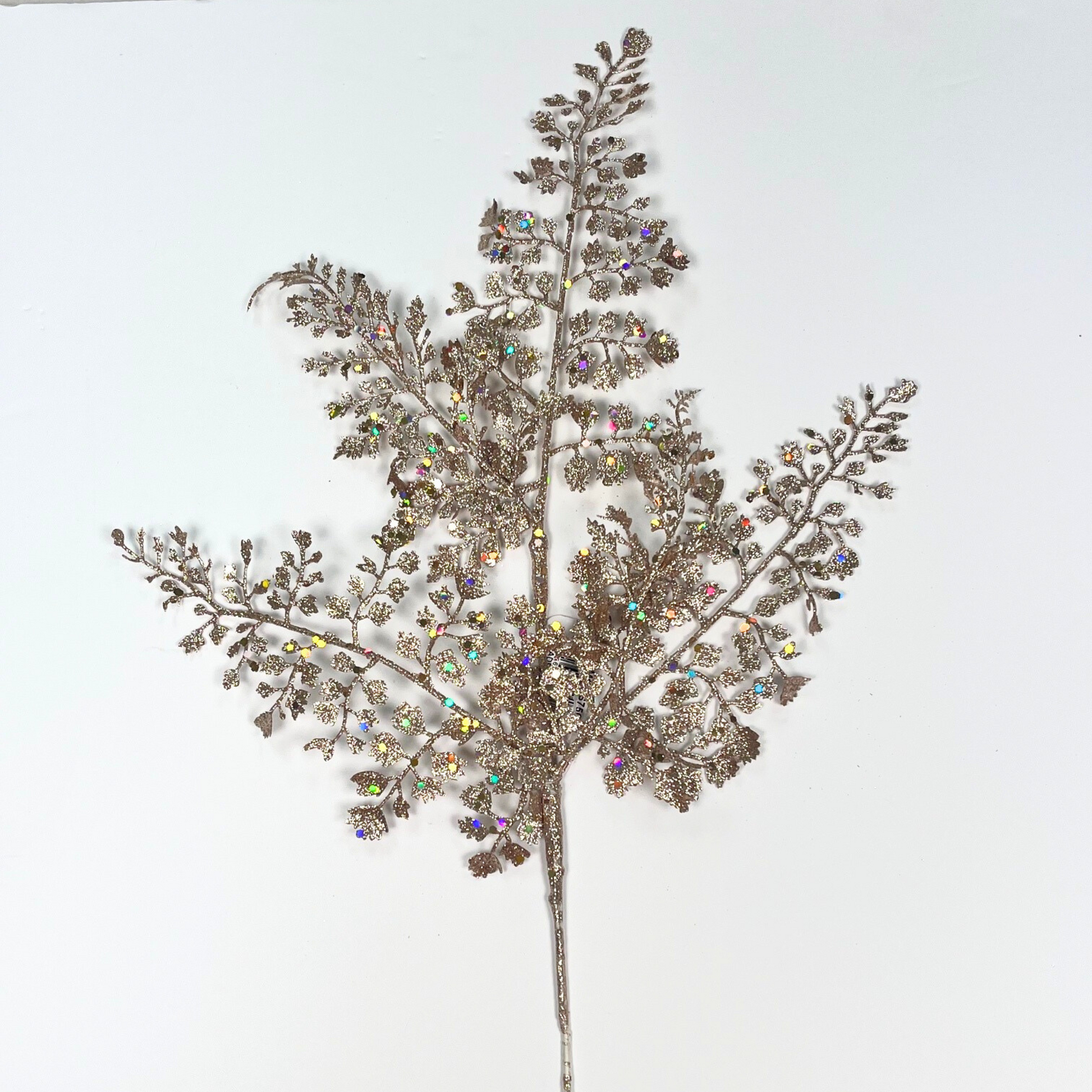 a silver metal plant with lots of crystals