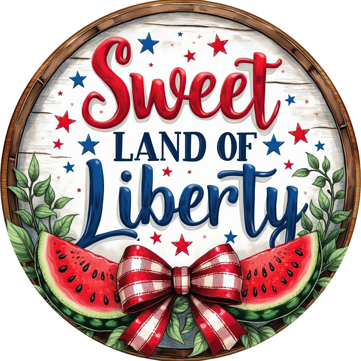 a sign that says, sweet land of liberty