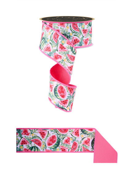 a roll of pink tape with watermelon designs on it