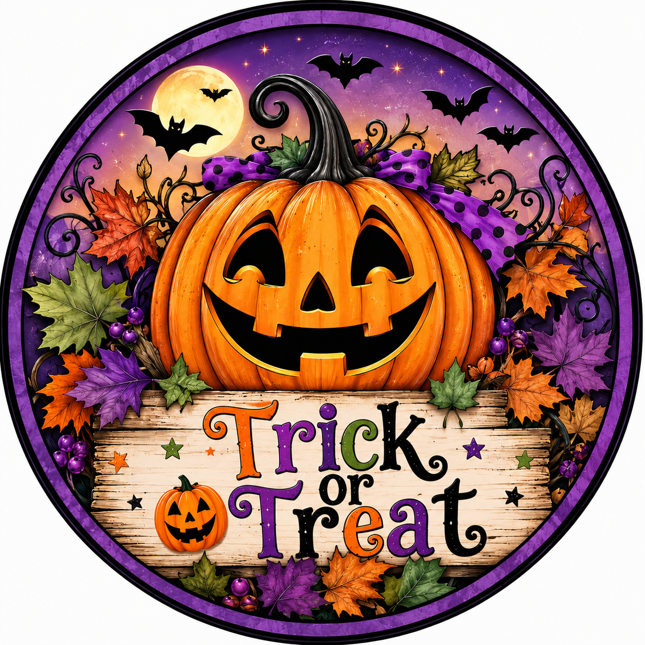 Happy Halloween Trick-Trick or Treat- 2 CHOICES-Trick or Treat or Happy Halloween