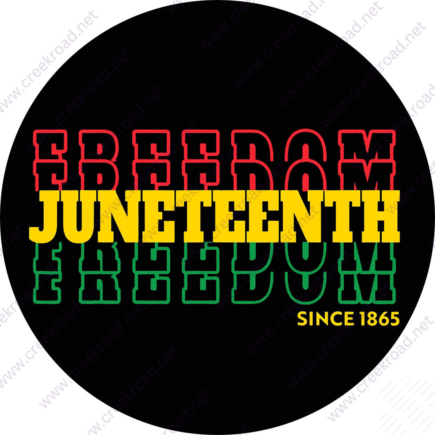 Juneteenth Freedom Since 1865 Multi Color Wreath Sign-Sublimation-Religious-Decor