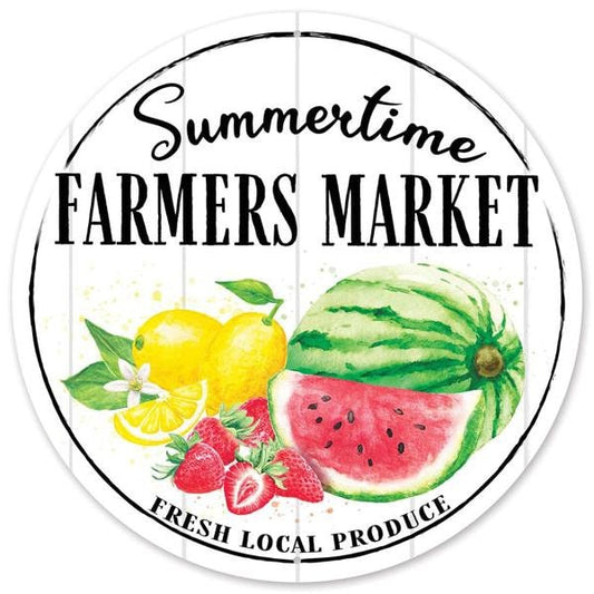 12"Dia Metal Summertime Farmers Market-MD0994