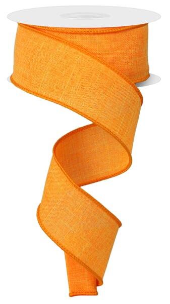 1.5" X 10Yd Wired Ribbon-Bright Orange Royal Burlap-RG1278GM-Wreaths-Crafts-Decor-Everyday