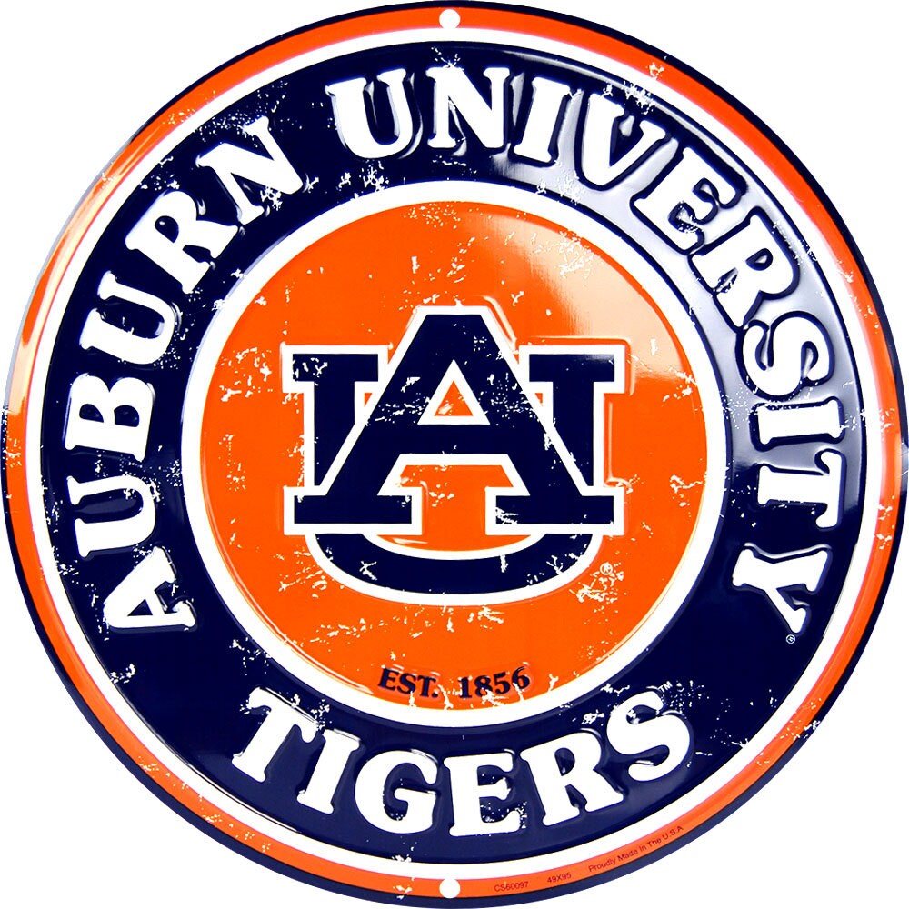 12" Diameter Auburn University Tigers Officially Licensed Collegiate Sign-Sports-College