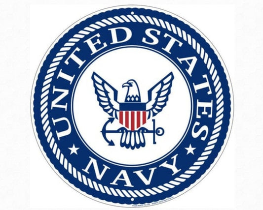 12" Diameter US Navy Emblem Round Sign-Military-