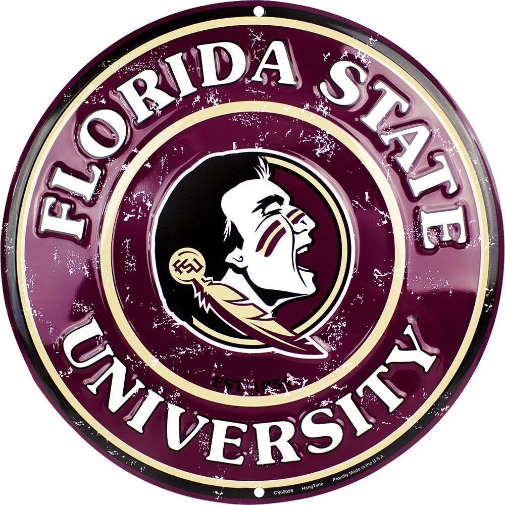 12" Diameter Florida State University Seminoles Officially Licensed Collegiate Sign-Sports-College