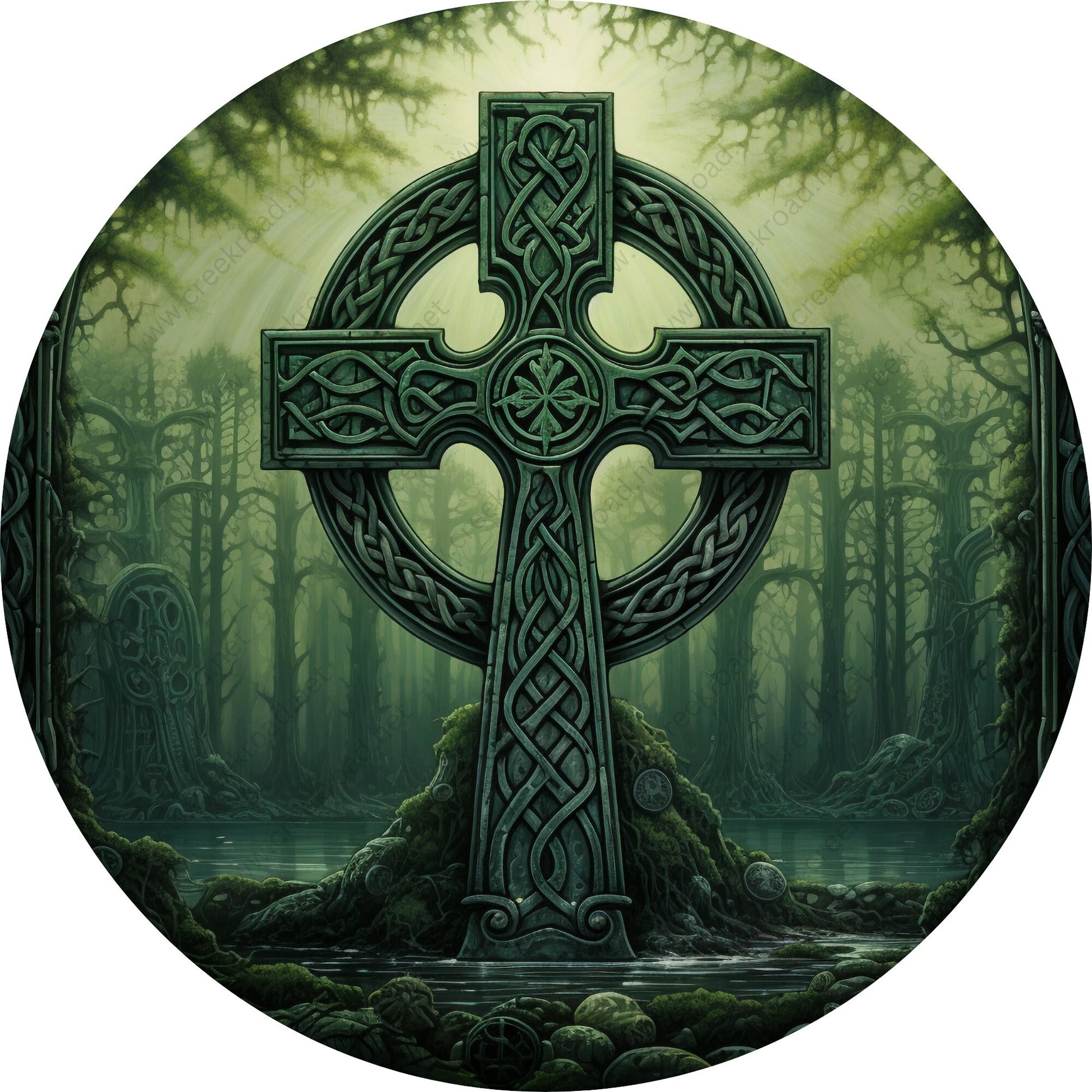 Celtic Cross Wreath Sign-Sublimation-Attachment-Decor