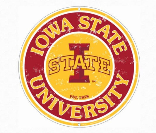 12" Diameter Iowa State Cyclones Officially Licensed Collegiate Sign-Sports-College