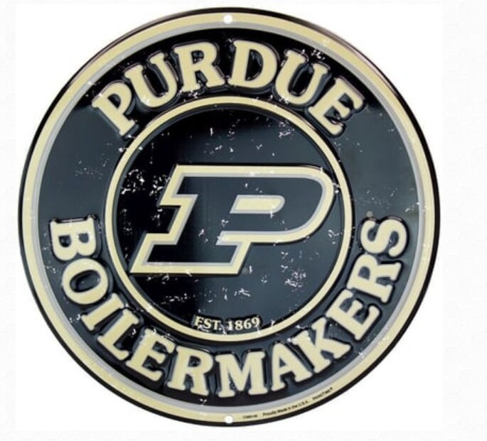 12" Diameter Purdue Boilermakers Officially Licensed Collegiate Sign-Sports-College