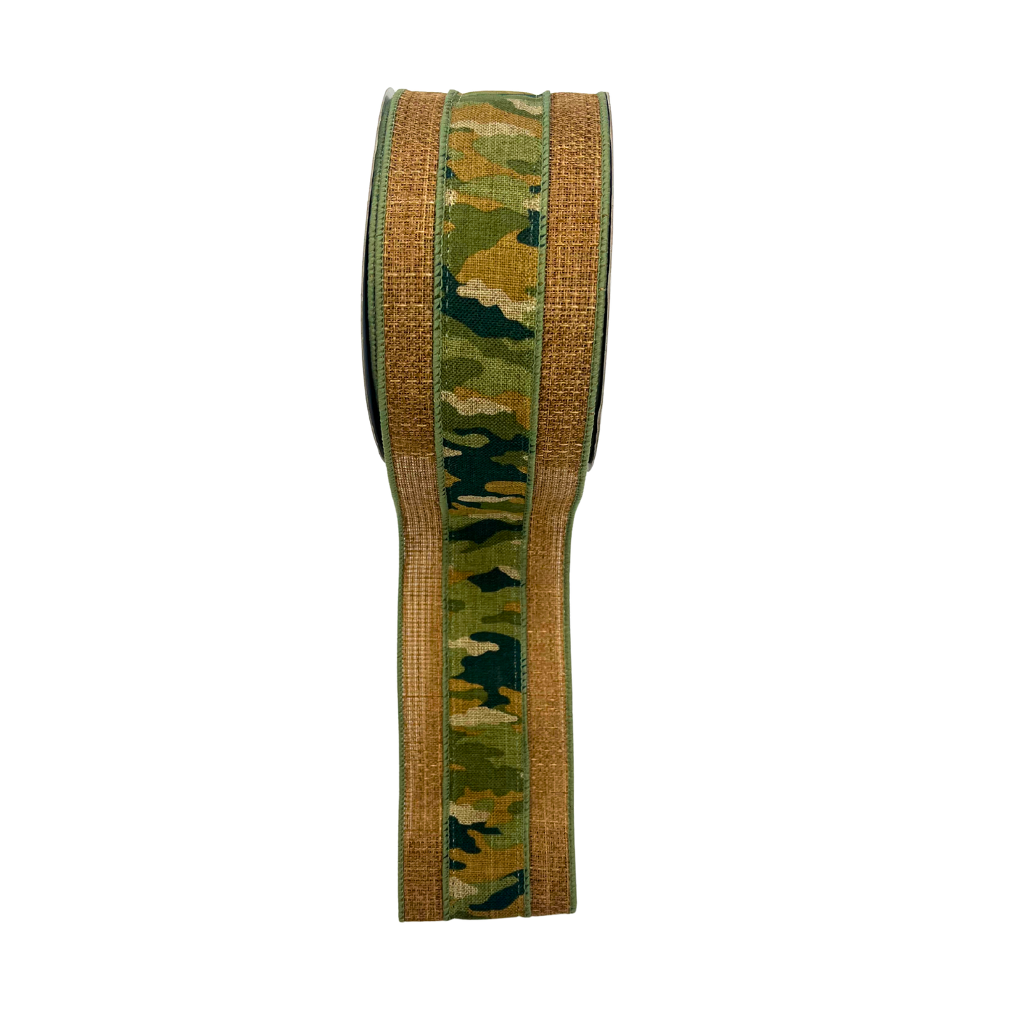 2.5" X 10Yd Wired Ribbon-2 In 1 Camouflage/Cross Royal-RG8139RF-Wreaths-Crafts-Decor-Everyday