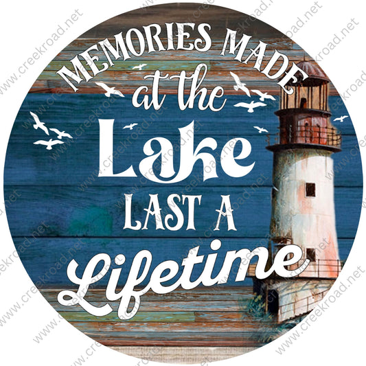 Memories Made At the Lake Last A Lifetime Wreath Sign-Everyday-Wreath Sign-Sublimation-Attachment-Decor-Summer