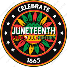 Load image into Gallery viewer, Juneteenth Celebrate Know Your History Freedom Since 1865 Multi Color Wreath Sign-Sublimation-Religious-Decor
