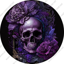 Load image into Gallery viewer, Halloween Purple Roses Pumpkin  Wreath Sign-Halloween-Sublimation-Decor-Creek Road Designs
