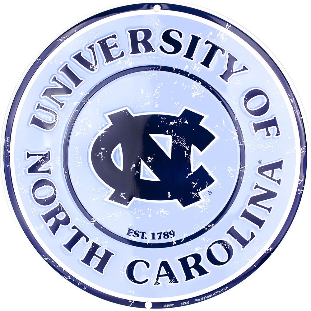 12" Diameter University of North Carolina Tar Heels Officially Licensed Collegiate Sign-Sports-College