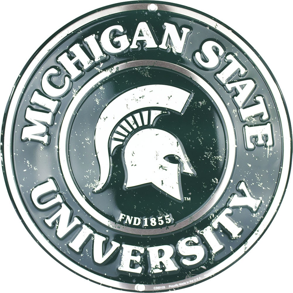 12" Diameter Michigan State University Spartans Officially Licensed Collegiate Sign-Sports-College